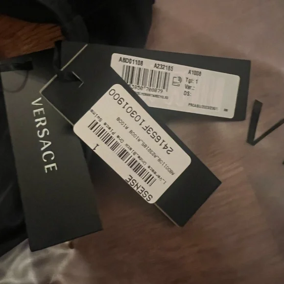 Versace Black and Gold Cut-Out One-Piece Swimsuit - Picture 5 of 9